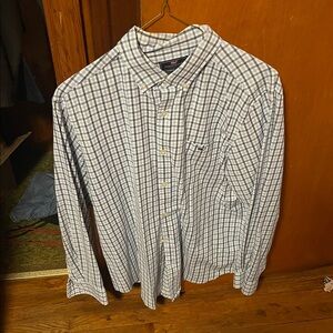 Vineyard Vines Blue and White Plaid Button Down Shirt